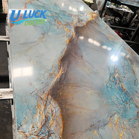 Panneau mural en PVC imperméable imitation marbre pour décoration intérieure, prix d'usine, vente en gros