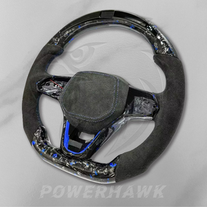 Volant sport sur mesure en alcantara et fibre de carbone pour VW <span class=keywords><strong>Volkswagen</strong></span> Golf MK6 MK7 MK8 GTI Polo Passat Tiguan Jetta Arteon - Product Image 2