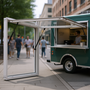 Finestra di servizio in lega di alluminio 36x36 pollici per food truck con fessura per vetro - Product Image 2