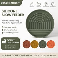 Bol pour animaux de compagnie de qualité, tendance, durable, sans BPA, pour chiens et chats, emballage personnalisé, bol à alimentation lente pour chien en silicone