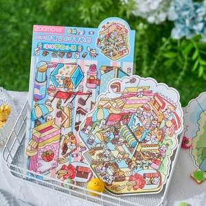 Paisaje DIY escena decoración Material pegatinas 3 unids/pack linda casa pequeña serie deliciosa <span class=keywords><strong>calle</strong></span> esquina lindo decorativo - Product Image 5