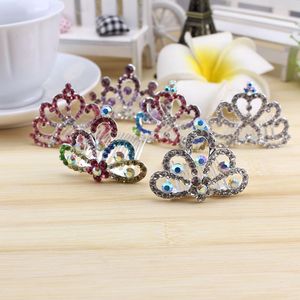 Peigne à cheveux couronne en alliage de strass, couleurs mélangées, accessoire de mariée pour mariage - Product Image 1