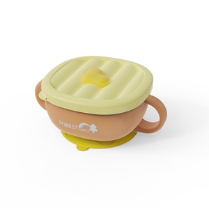 Bol pour bébé de la série Forest avec base à ventouse, sans BPA, en acier inoxydable, pour enfants de 0 à 12 mois, plat d'alimentation pour enfants - Product Image 3
