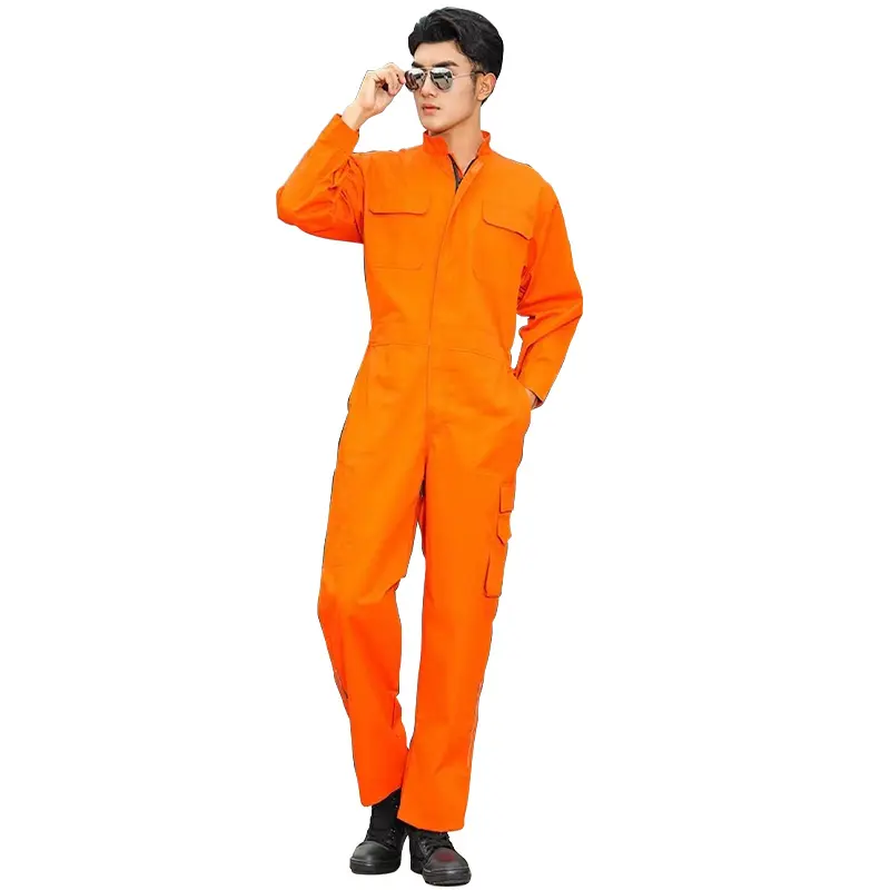 Fabrika doğrudan iş elbiseleri üniforma güvenlik endüstriyel iş giysisi uzun kollu tulum