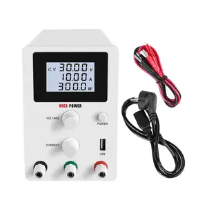 Agradable de R-SPS3010D 30V 10A de voltaje Variable LCD ajustable 4 pantalla Digital regulada DC interruptor de fuente de alimentación 5V 2A USB