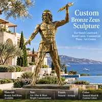 Sculpture de Zeus en bronze grandeur nature, statue de mythologie antique, personnalisée pour hôtel, cour, complexe hôtelier, centre commercial, centre d'art