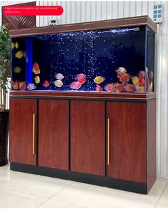 Tangki ikan akuarium kaca Ultra jernih kustom dengan filtrasi otomatis tangki sepeda lingkungan untuk penggunaan kantor ruang tamu Modern - Product Image 4