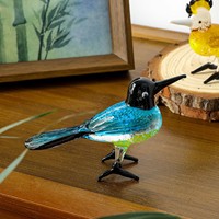 Figurines d'animaux en verre de Murano de couleur unie, entièrement faites à la main par la technique de lampwork, pour la décoration de bureau à domicile, vente en gros