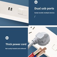 Yisheng Hardware Moderner Minimalistischer Einbau-Büroschreibtisch-Schrank Tischplattensteckdose Steckdosenleiste Verlängerungskabel USB-Kabel