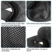 Genouillère Confortable en Spandex et Nylon à Rotule Ouverte avec Stabilisateurs Latéraux et Fermeture Auto-agrippante à Compression pour Adultes
