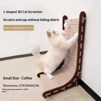 Grand grattoir vertical en feutre en forme de L pour chat, emballage carton, durable, résistant à l'usure, amovible, design simple, pour intérieur