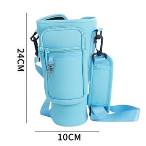 Bouteille d'eau isotherme 40 oz personnalisée avec logo imprimé, sangle d'épaule réglable et étui de protection - Product Image 3