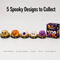 8,5 cm – Nouveauté originale et créative – Best-seller – Mignon et portable – Anti-stress – Fantôme d'Halloween – Squishies en polyuréthane