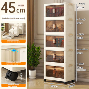 Tủ đa năng gấp gọn một tầng, rộng 45cm, có bánh xe, dùng để đựng đồ ăn vặt, đồ chơi và quần áo trẻ em - Product Image 6