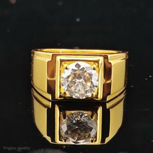 Hip Hop buzlu Out erkekler yüzük gümüş 925 18k altın kaplama ayarı Moissanite küba yüzük takı - Product Image 6