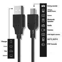 Onlyoa 1M Mini USB 2,0 Tipo Cable macho con TPE 5Pin Cable de carga de datos para GoPro para PS3 Controlador MP3 Player Dash Camer