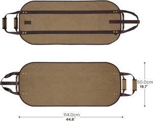 BSCI Custom grande borsa porta legna da ardere per caminetto in tela cerata pesante - Product Image 4