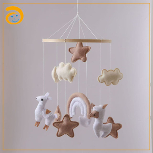 Diseño de moda Bebé Móvil Niña Guardería Móviles Mariposa Luna Nubes Animal Móvil Para Bebé - Product Image 5