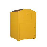 Poubelle de recyclage pour vêtements de parc et de rue Poubelle de don pour vêtements en métal Poubelle de recyclage pour vêtements en plein air Boîtes de don en métal