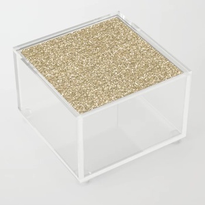 YAGELI Custom Clear Acrylic Glitter Storage <b>Box</b> with Custom Logo Silk-Screen Printed Custom Size for Home & Office Use - Product Image 5