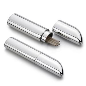 Estuche para Palillos <span class=keywords><strong>de</strong></span> Dientes <span class=keywords><strong>de</strong></span> Aleación, Diseño Delgado y Portátil, Plateado, con Logotipo Personalizable - Product Image 1
