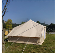 Tente de glamping yourte mongole imperméable quatre saisons, double couche, en toile de coton Oxford, pour camping, une chambre