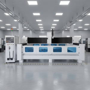 Centre <span class=keywords><strong>de</strong></span> fabrication automatique CNC pour plans <span class=keywords><strong>de</strong></span> <span class=keywords><strong>travail</strong></span> <span class=keywords><strong>de</strong></span> cuisine en quartz et granit avec moteur et engrenage, table 3100x1600mm, puissance 15KW - Product Image 1