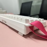 Clavier Mécanique Portable Ruban ABS 68 Touches 65% Anti-Ghosting Rétroéclairé RVB Blanc Triple Mode pour Jeu en Gros