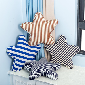 Striped Star <b>Throw</b> <b>Pillow</b> Cotton With Insert Decorative Cushion For Home Bedroom - Product Image 2