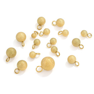 Stainless Steel <b>Spacer</b> Bead With Jump Ring Jewelry Making Hanging Beads With Dangle Ball for DIY Necklace and Bracelet - Product Image 2