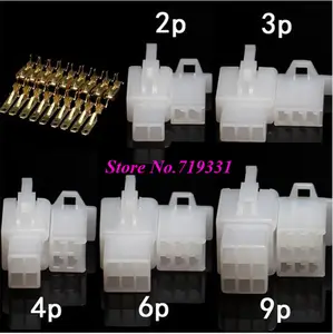 2,8mm 2/3/4/6/9 Pin Automotive 2.8 Elektrischer Kabelst ecker Stecker Buchse Stecker Kits Motorrad E-Bike Auto