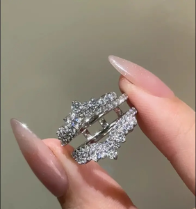 Anillo de Moissanita 925 de Alta Demanda con Baño de Oro Blanco y Amarillo, Anillo de Eternidad Completa para Boda y Aniversario para Mujer - Product Image 3