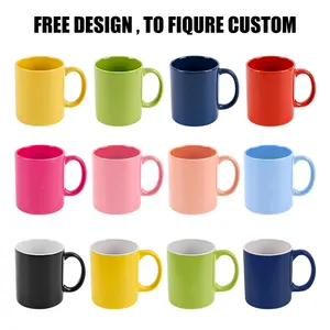 Custom Logo Matte Black 11oz Coffee Mugs Ceramic Cup Mug Advertising Gift Mugs Custom Printing Cups