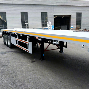 Semirremolque de Plataforma Plana de Acero de 3 Ejes, 20 pies/40 pies, con Capacidad de Carga de 1001-2000 kg, Origen Shandong, Longitud de 12.5 m - Product Image 4
