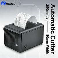 Imprimante thermique sans fil haute performance Milestone P80A 80 mm 203 dpi avec prise en charge des codes-barres pour machine de paiement TPV