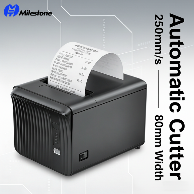 Milestone P80A High Performance 80mm Wireless for Thermal Receipt Printer 203dpi Barcode Support POS Payment Machine for