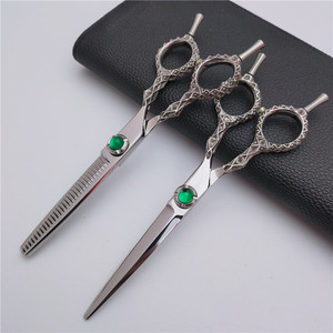 Ciseaux à cheveux professionnels 440C pour droitiers, ciseaux plats à 30 dents, en acier inoxydable, outils de coiffure, fabrication chinoise - Product Image 4