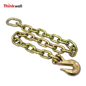 Chaîne soudée Thinkwell 6 mm jaune galvanisée G70 avec crochet pour levage et remorquage - Product Image 1