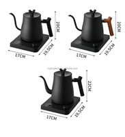Bouilloires électriques à col de cygne, bouilloire intelligente pour café, contrôleur de température réglable, ensembles café et thé, vente d'usine
