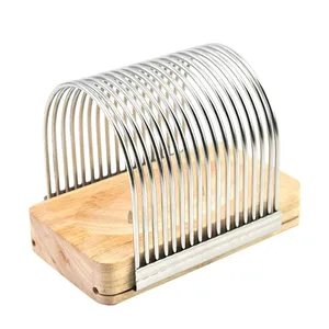 Cortador de Pan de Madera Plegable, Guía para Cortar Pan, Herramienta de Cocina para Hornear, Cortador de Pan con Bandeja Recolectora de Migas - Product Image 1