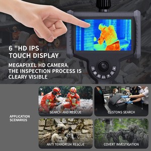 Endoscope flexible à imagerie thermique avec écran de 6 pouces 360° °   Endoscope rotatif pour <span class=keywords><strong>l</strong></span>'inspection des espaces cachés à 360° - Product Image 2
