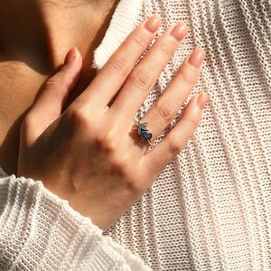 Anillo de Plata de Ley S925 con Tanzanita Natural en Forma de Estrella de Mar, Joyería de Moda con Amatista Estilo Ins para Mujer - Product Image 6
