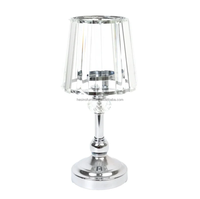 Porte-bougies suspendus en cristal de style moderne doré de 11 pouces, abat-jour pour bougies votives, pour décorations de table de mariage