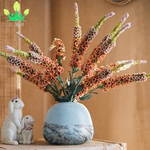 Flores artificiales de dedalera botánica, arreglo de plantas de plástico de seda para el hogar, oficina, jarrón, relleno, decoración para fiesta de boda - Product Image 5