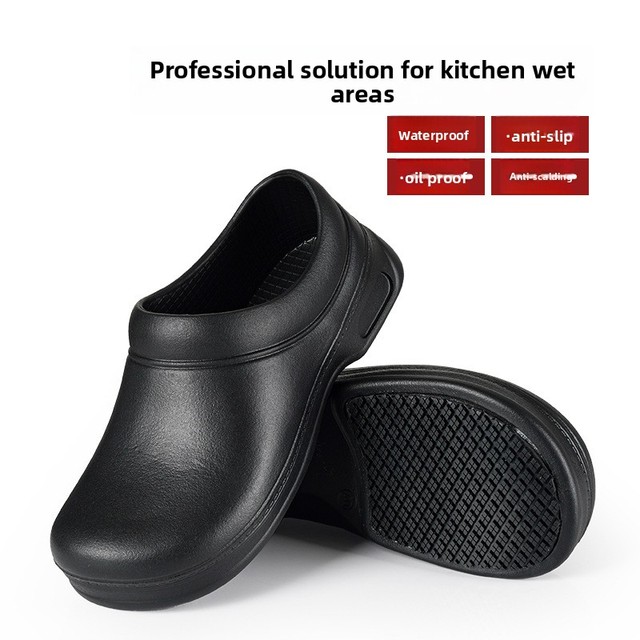 Wholesale Men Women Non-Slip EVA Foam Kitchen Round-Toed Waterproof Oil-Resistant Wear-Resistant Lightweight Chef's Work Shoes