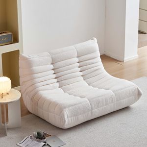 Fauteuils poufs géants confortables en éponge pour adultes, ergonomiques, blancs, en forme de chenille, tatami, poufs paresseux, <span class=keywords><strong>canapé</strong></span> <span class=keywords><strong>2</strong></span> <span class=keywords><strong>places</strong></span>, vente en gros en vrac - Product Image 2