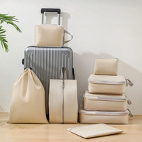 Cubes de compression personnalisés avec logo, ensemble de 9 pièces, organisateurs de voyage gain de place, sacs de bagages en gros pour valises, usine OEM