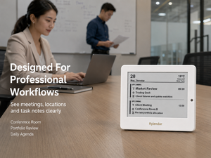 Kylendar Mini 4.2 "E-Paper Calendrier Intelligent WiFi Synchronisation Automatique Bureau Calendrier Planificateur Horloge Mondiale Météo Stock <span class=keywords><strong>Nouvelles</strong></span> - Product Image 4