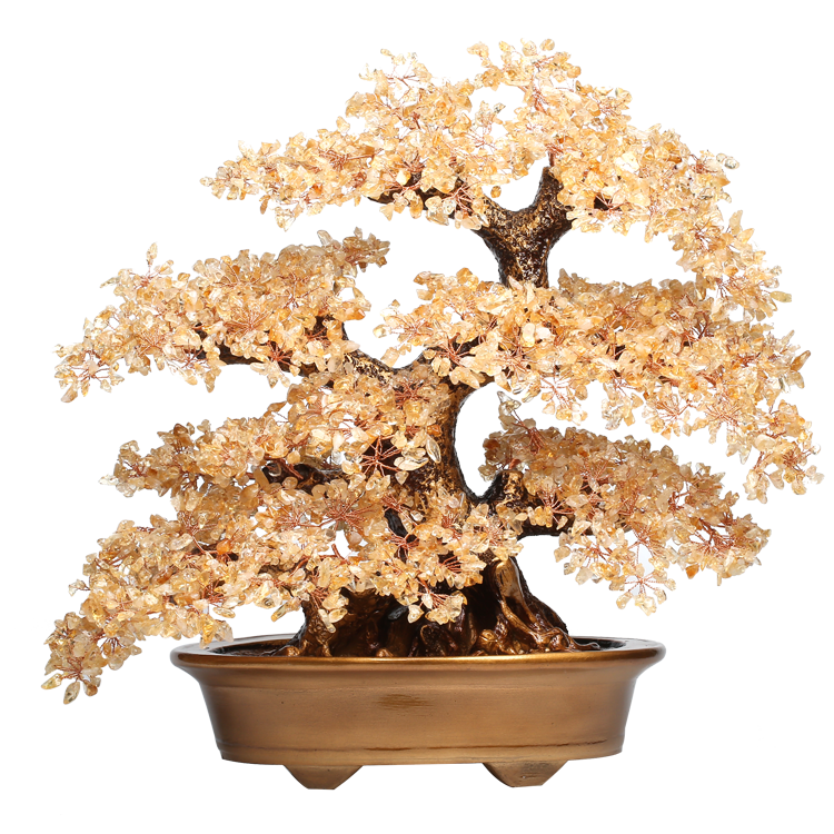 Albero Dei Soldi In Cristallo Feng Shui - Base Resina, 19x18cm, Porta Fortuna Per Casa E Ufficio - Foto 11