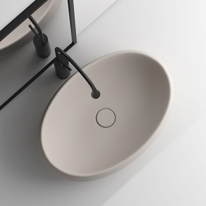 Arte moderno Cerámica Baño <span class=keywords><strong>Verde</strong></span> Gris Mármol Diseño Hotel <span class=keywords><strong>Lavabo</strong></span> ovalado - Product Image 3